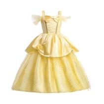 Vestido Infantil Bela e a Fera - Fantasia de Princesa para Festa de Aniversário ou Halloween