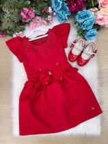 Vestido Infantil Blogueirinha Tayla Vermelho Luxo Vestido Infantil Blogueirinha Tayla Vermelho Luxo