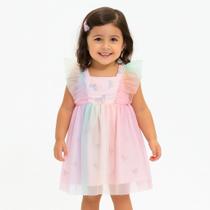 Vestido Infantil Borboleta Jardim encantado Menina Papilloo Vestido Infantil Borboleta Jardim encantado Menina Papilloo
