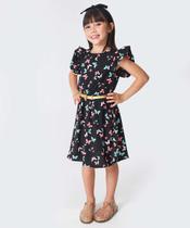 Vestido Infantil Borboletas Babado Marisa Tam 4 a 10 P-15909