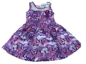 Vestido Infantil Borboletas Menina Saia Rodada com Renda e Flor Ding Dong Vestido Infantil Borboletas Menina Saia Rodada com Renda e Flor Ding Dong