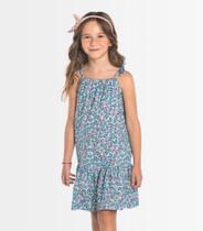 Vestido Infantil Borboletas Rovitex Kids Azul