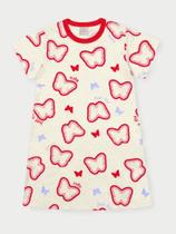 Vestido Infantil Borboletas Vermelho Abrange Vestido Infantil Borboletas Vermelho Abrange