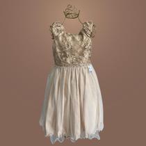 Vestido Infantil Bordado Ariela - Modelo Festa com Bordado e Tule