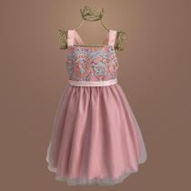 Vestido Infantil Bordado Dery - Vestido Lindo para Festas e Eventos