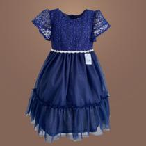 Vestido Infantil Bordado Florida - Roupinha Charmosa para Casamento e Batizado