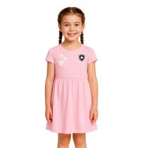 Vestido Infantil Botafogo Rosa Torcida Baby