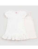 Vestido Infantil Branco Com Forro Beabá