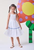 Vestido Infantil Branco Menina BIMBI Vestido Infantil Branco Menina BIMBI