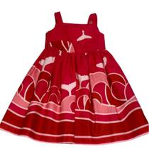 Vestido Infantil Calda Rosa Vermelho Tecido TAM:10