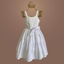 Vestido Infantil Camomila - Elegância para Batizado, Casamento e Festas