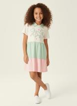 Vestido Infantil Candy Block com Gola Polo Vestido Infantil Candy Block com Gola Polo
