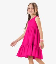 Vestido Infantil Canelado Rovi Kids Rosa