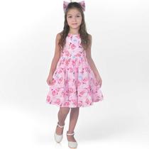 Vestido Infantil Capivara Charmosa Rosa Mini Fashionista Vestido Infantil Capivara Charmosa Rosa Mini Fashionista