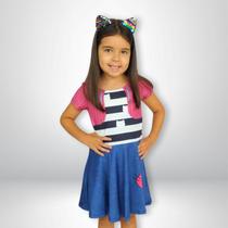 Vestido Infantil Casa Mágica Envio Imediato com tiara gatinha de paetê Fantasia Vestido Infantil Casa Mágica Envio Imediato com tiara gatinha de paetê Fantasia