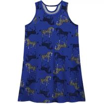 Vestido Infantil Cavado Zebra (Azul) Kyly