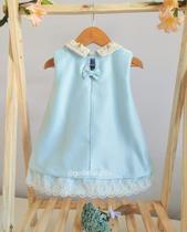 Vestido infantil celeste