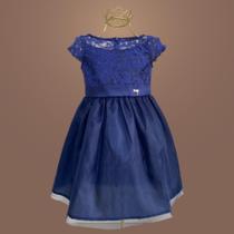 Vestido Infantil Cetim Sheeny - Roupinha Fina para Casamento e Celebrações