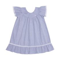 Vestido Infantil Chambray Bloguerinha Mini Diva Luxo