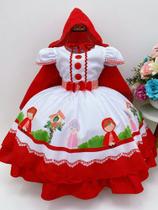 Vestido Infantil Chapeuzinho Vermelho C/ Capuz