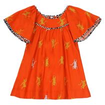 Vestido Infantil Ciganinha Onça Dançarina Tecido TAM:06 Vestido Infantil Ciganinha Onça Dançarina Tecido TAM:06