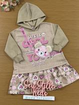 Vestido Infantil Cinti Inverno Bege Bolsinha Vestido Infantil Cinti Inverno Bege Bolsinha