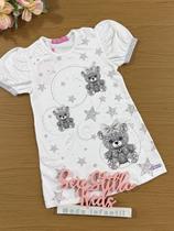 Vestido Infantil Cinti Verão Branco Ano Novo