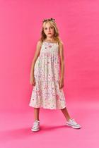 Vestido infantil Cinti Verão Midi Borboletas