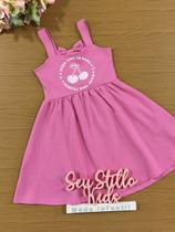 Vestido Infantil Cinti Verão Rosa Cereja