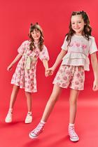 Vestido Infantil Cinti Verão Rosa Moranguinho