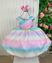 Vestido Infantil Colorido Giovanella - Arco Iris Vestido Infantil Colorido Giovanella - Arco Iris