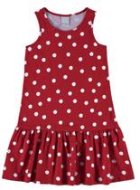 Vestido infantil com bababo poá em meia malha 12