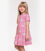 Vestido Infantil Com Estampa Trick Nick Rosa