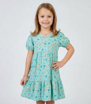 Vestido Infantil Com Franzido na Saia Select Azul Vestido Infantil Com Franzido na Saia Select Azul