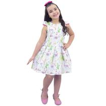 Vestido Infantil Com Lhamas