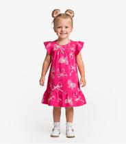Vestido Infantil Com Manga Godê Select Rosa Vestido Infantil Com Manga Godê Select Rosa