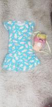 Vestido infantil com mochila