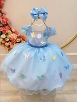 Vestido infantil cores diversas jardim encantado