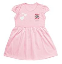 Vestido Infantil Corinthians Rosa Torcida Baby Vestido Infantil Corinthians Rosa Torcida Baby