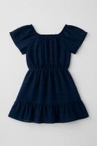 Vestido Infantil Crepe Fancy Azul Marinho com Brilho-Kukiê Vestido Infantil Crepe Fancy Azul Marinho com Brilho-Kukiê