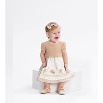 Vestido Infantil Croche Imperial Alakazoo Ref. A5213 Cor:BegeTamanho:1 Vestido Infantil Croche Imperial Alakazoo Ref. A5213 Cor:BegeTamanho:1