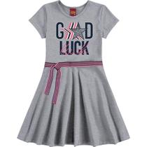 Vestido Infantil Curto Cinza Luck - Kyly