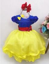 Vestido Infantil Da Branca De Neve Fantasia Festa Luxo JM351 - LORIPOP