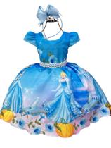Vestido Infantil Da Cinderela Luxo Perfeito Para Princesa Tematico