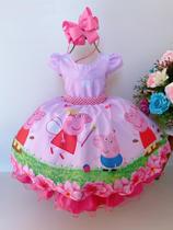 Vestido Infantil da Peppa Pig Rosa