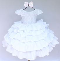 Vestido Infantil Daminha Casamento Luxo Com Tiara Vestido Infantil Daminha Casamento Luxo Com Tiara