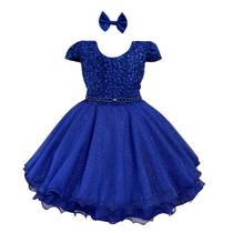 Vestido Infantil Daminha de Casamento Batizado Bordado