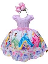 Vestido Infantil Das Princesas Da Disney