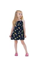 Vestido Infantil De Alça Estampa Borboletas Coloridas Vestido Infantil De Alça Estampa Borboletas Coloridas