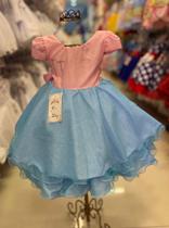 Vestido Infantil de Festa Aniversário Luxo Princesa Chuva de Amor com Brilho Azul e Rosa Vestido Infantil de Festa Aniversário Luxo Princesa Chuva de Amor com Brilho Azul e Rosa